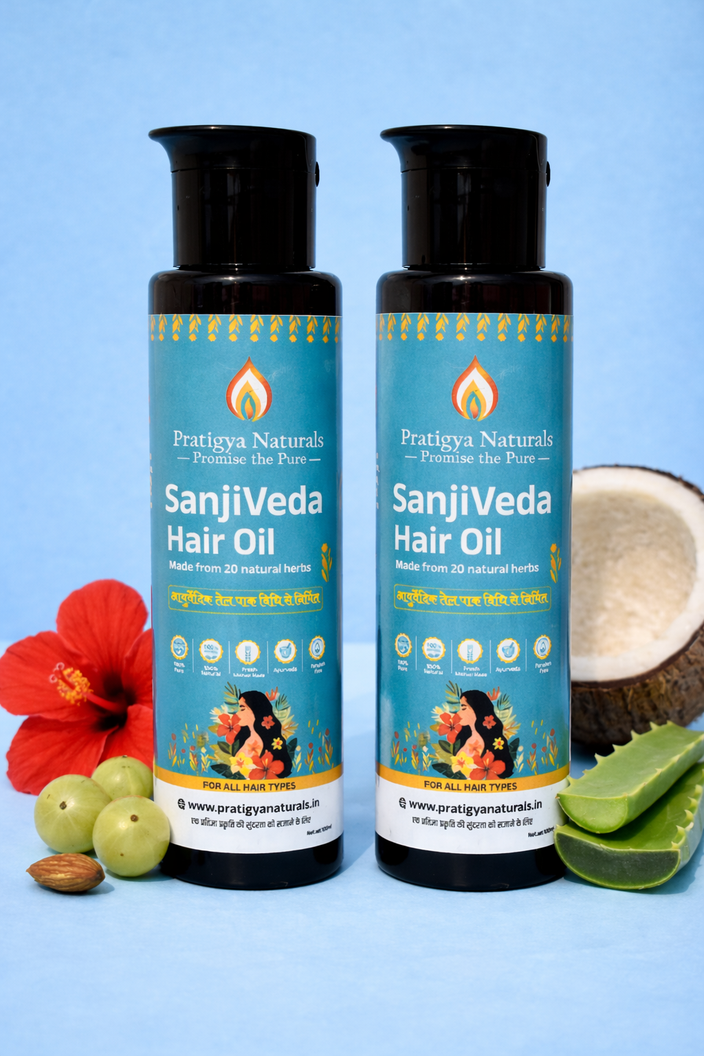 Buy 2 Sanjiveda Hair Oil (Combo)