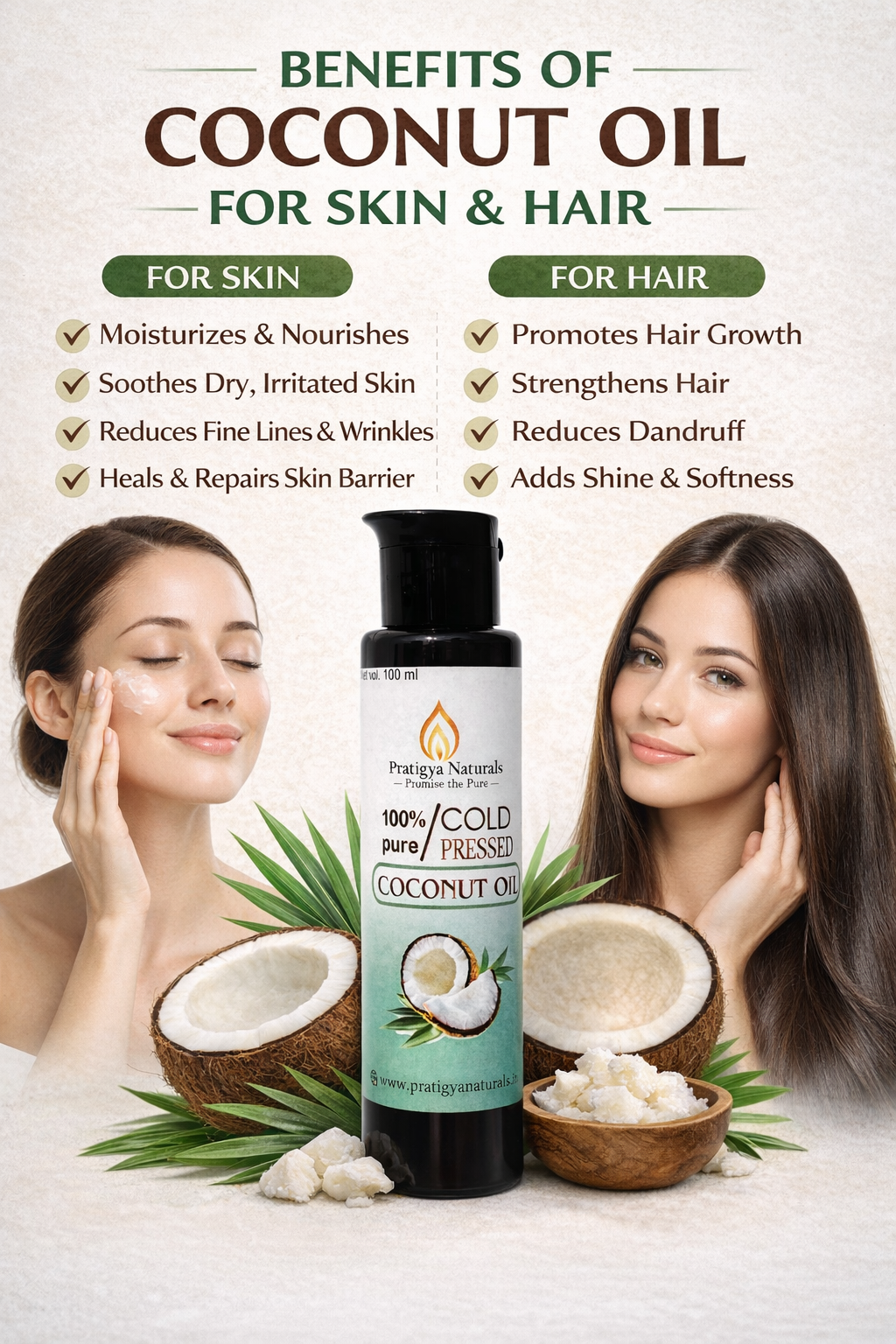 Pure Cold Pressed Coconut Oil 100ml