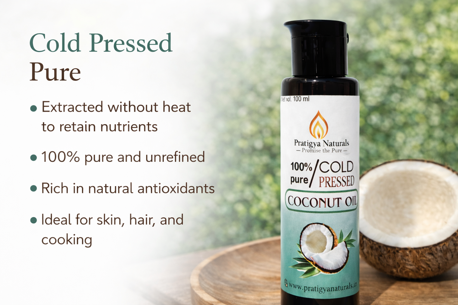 Pure Cold Pressed Coconut Oil 100ml