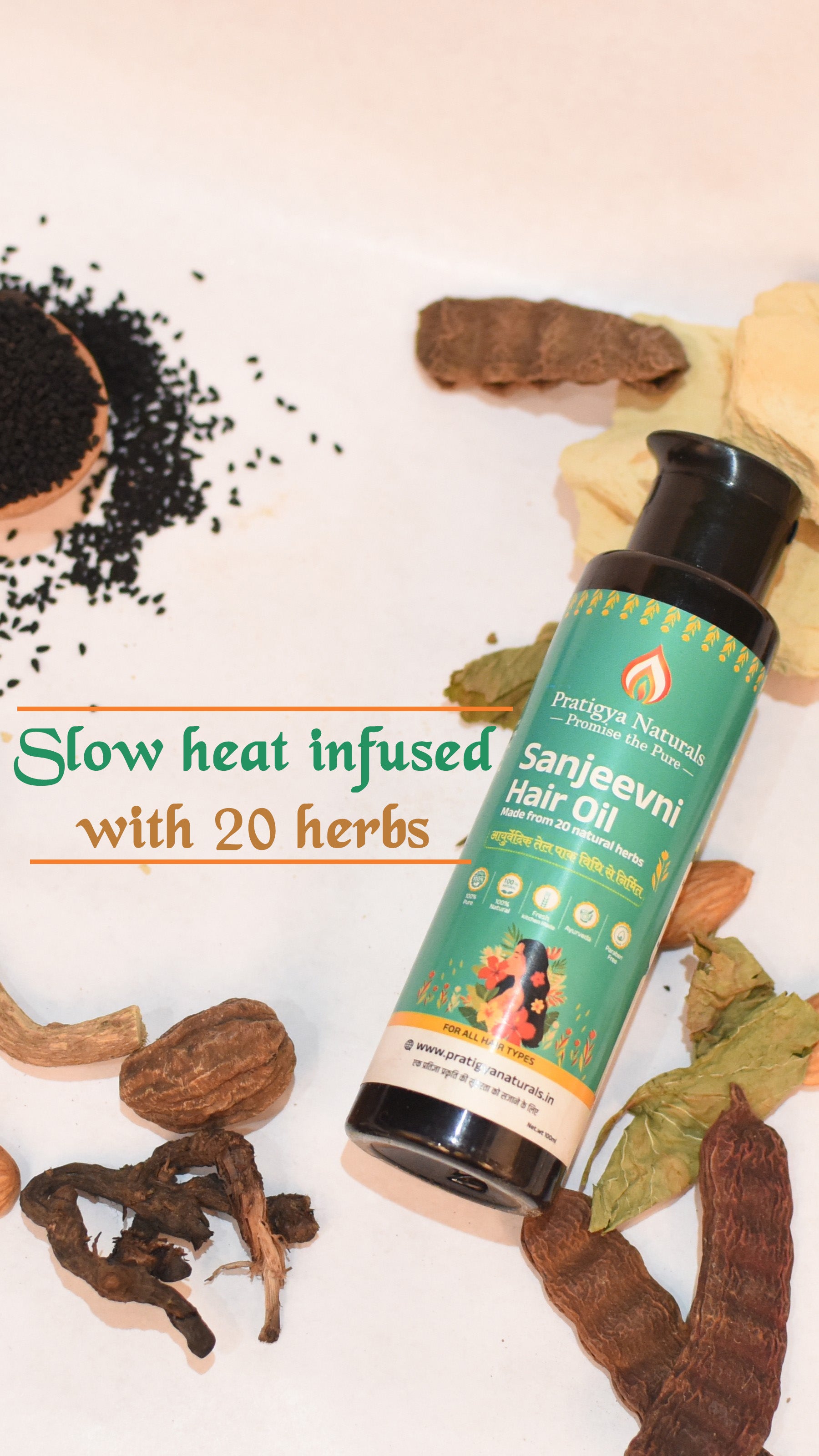 SanjiVeda Ayurvedic Hair oil for Hair growth and Hair fall Control